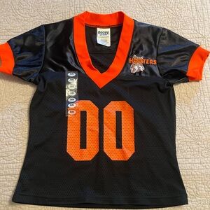 Hooters Womens Black and Orange V-Neck Jersey